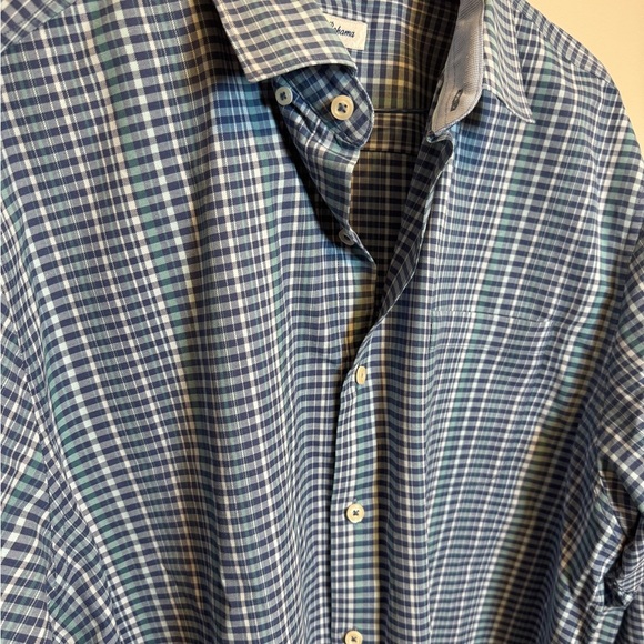 Tommy Bahama Men’s XL Lazlo Lux Blue and White Stripes Woven Silk Blend Shirt - Picture 4 of 10